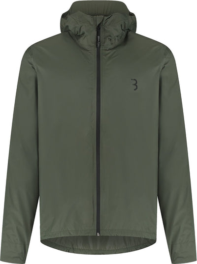 Bbb cycling multishield regenjas fiets: urban sport - waterdicht 10k en ademend - heren dames fietsjas - olijfgroen - maat m - bbw-475