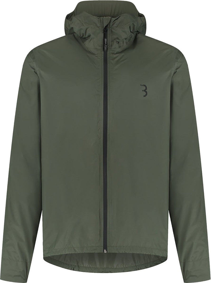 Bbb cycling multishield regenjas fiets: urban sport - waterdicht 10k en ademend - heren dames fietsjas - olijfgroen - maat m - bbw-475