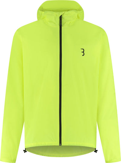 Bbb cycling multishield regenjas fiets: urban sport - waterdicht 10k en ademend - heren dames fietsjas - neon geel - maat l - bbw-475