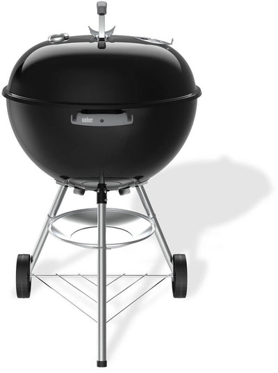 Bollitore Weber bar-b - griglia ø 57 cm - barbecue a carbonella - nero - vassoio raccolta cenere - 2 ruote durevoli e resistenti agli agenti atmosferici - termometro sul coperchio - 2 ganci portautensili - resistente ai graffi e alla ruggine