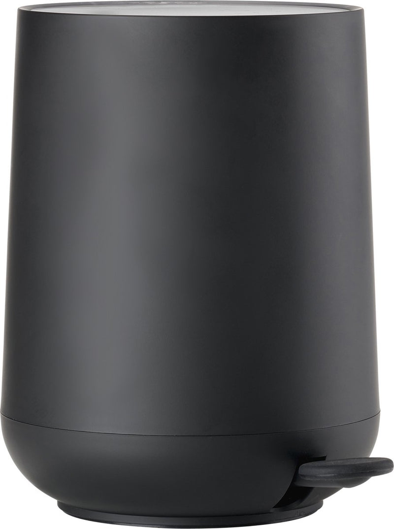 Zone denmark cubo de basura con pedal nova - cubo de basura baño cierre suave - cubo de basura pequeño - accesorios de baño - plástico - 5 litros - 29 x 23 cm - negro