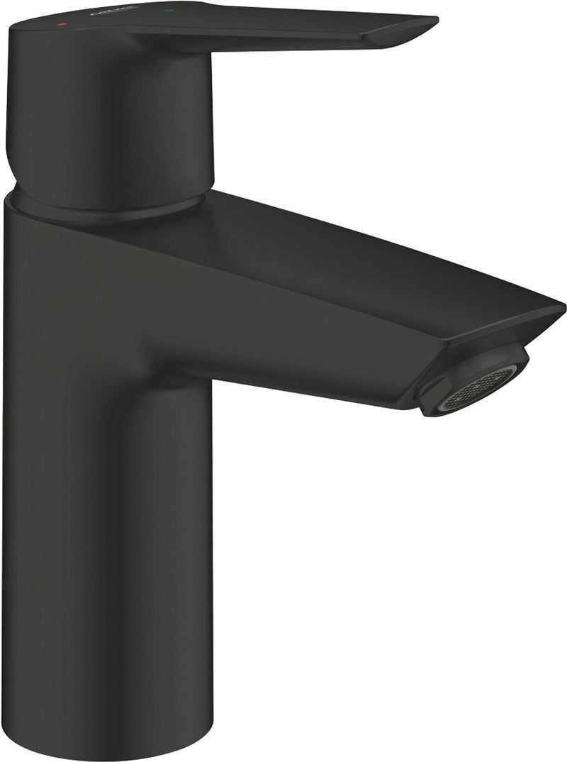 Rubinetto lavabo Grohe start - risparmio idrico - bocca bassa - con piletta push-open - nero opaco