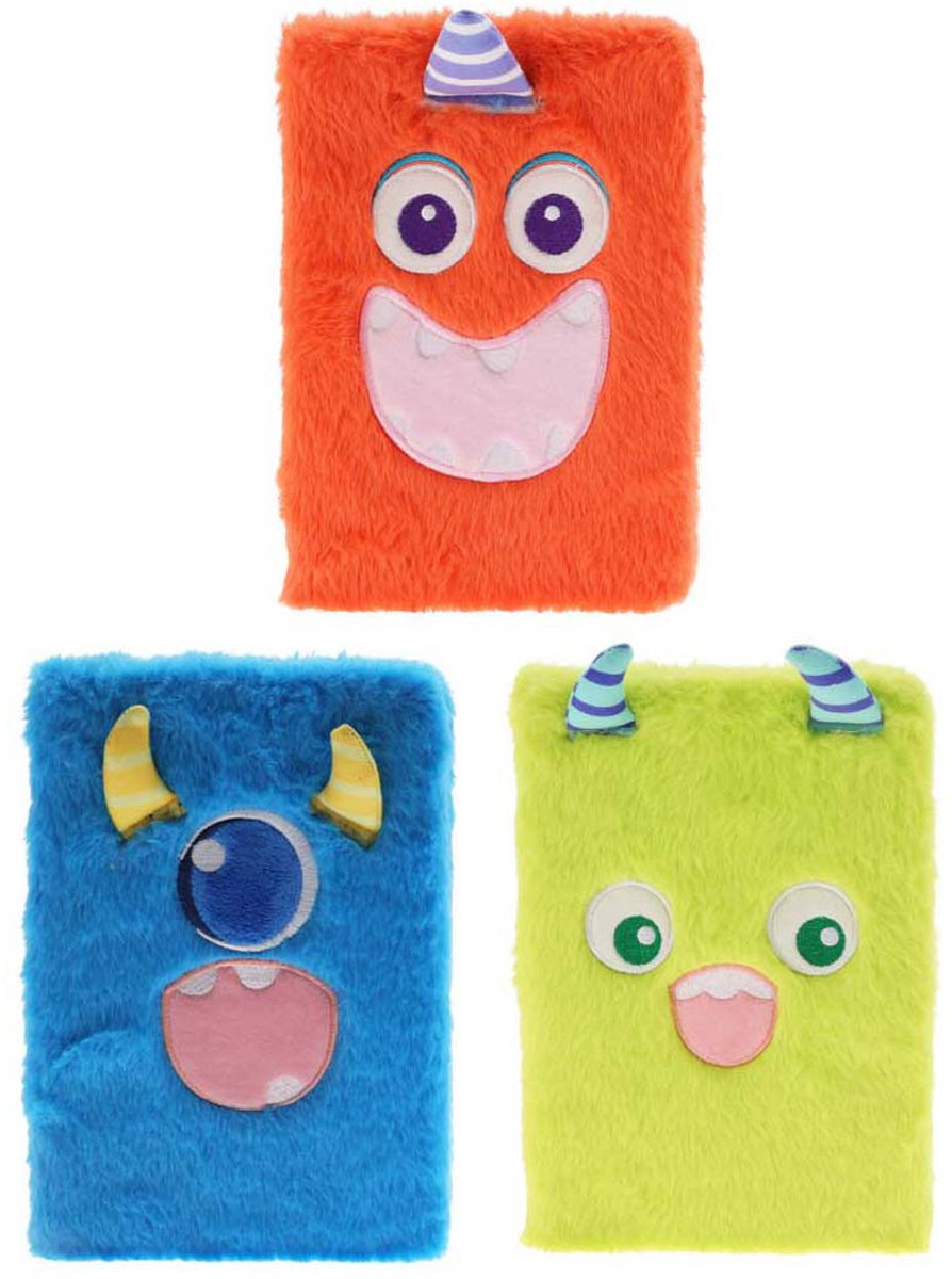 Monstruo de felpa de cuaderno