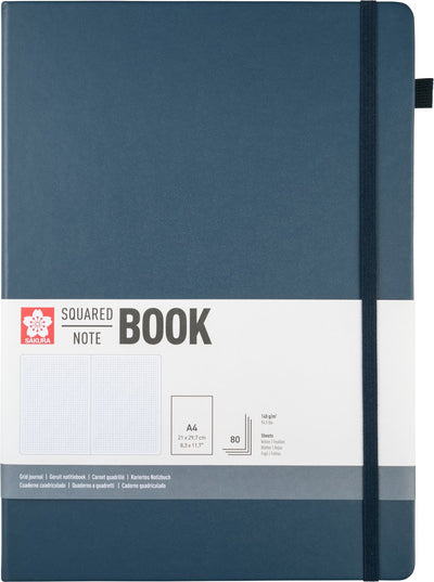 Sakura • notebook squared 21x30cm deep indigo