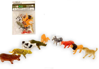 Animali selvatici 5 cm 10 pezzi in sacchetto