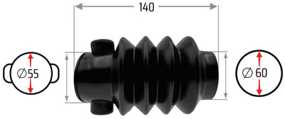 Nb parti soffietto pieghevole 55 60 mm nb-parti