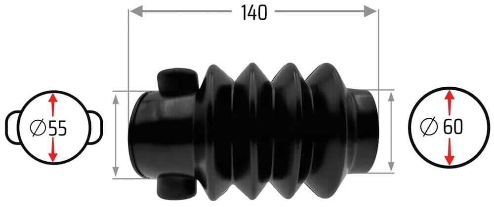 Nb parti soffietto pieghevole 55 60 mm nb-parti
