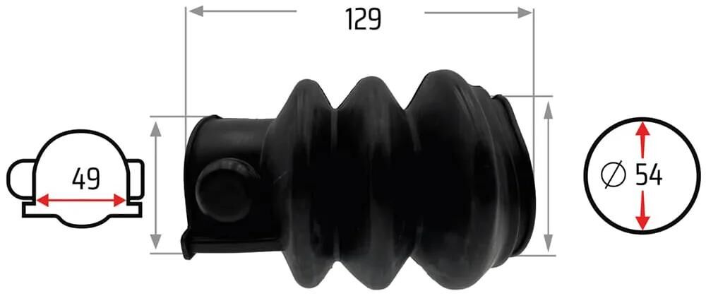 Nb parti soffietto pieghevole 49 54 mm nb-parti
