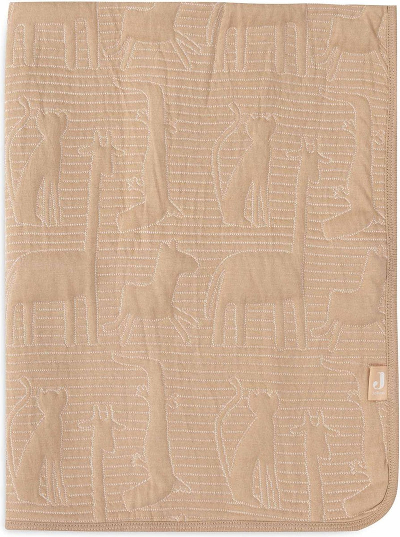 Jollein - coperta per lettino 100x150 cm - coperta per bebè - farina d'avena biscotto Jungle Jambo