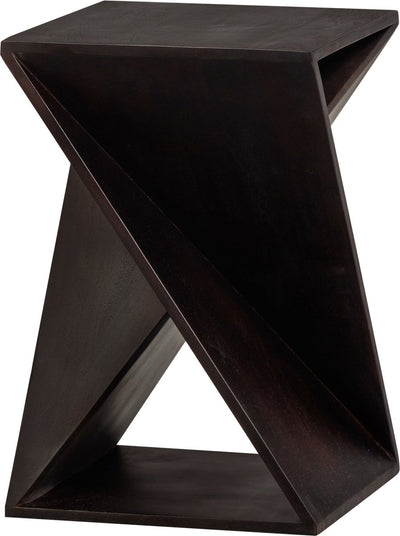 Tavolino in legno ikem - acacia - marrone scuro - 61x41x41 cm