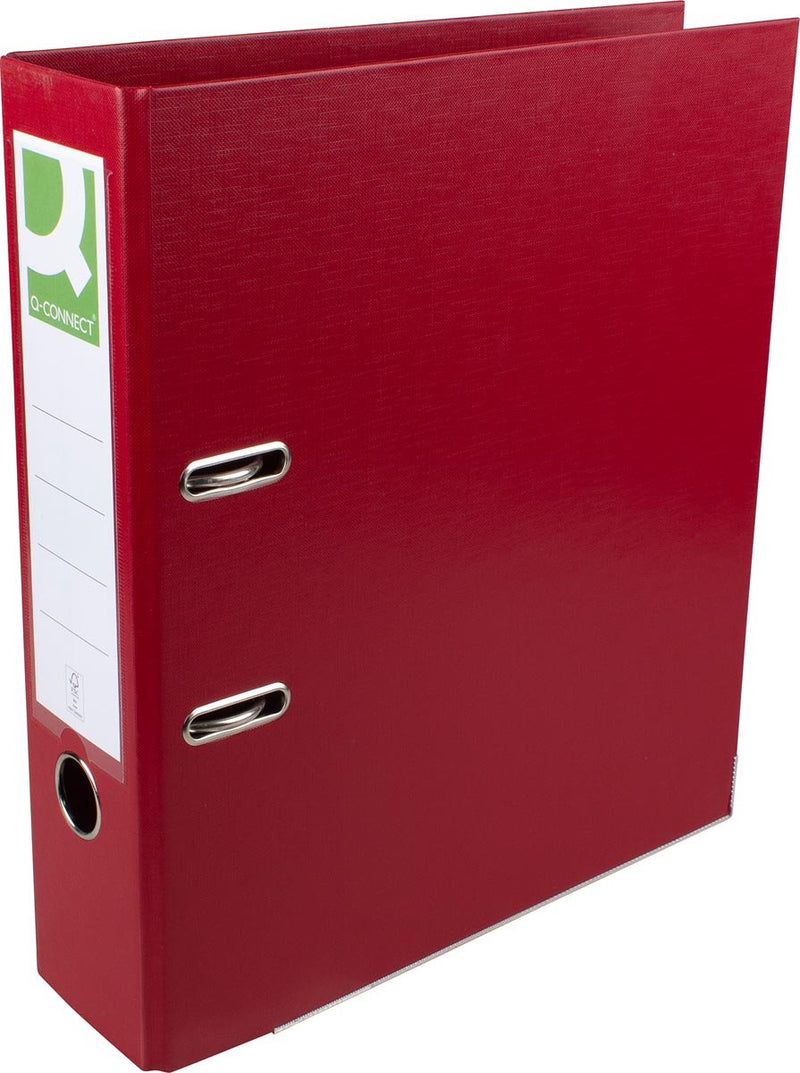 Raccoglitore Q-connect, per ft A4, interamente in pp, dorso da 8 cm, bordeaux