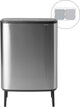 Brabantia bo touch bin hi prullenbak - 2 x 30 liter - afvalscheiding - matt steel fingerprint proof