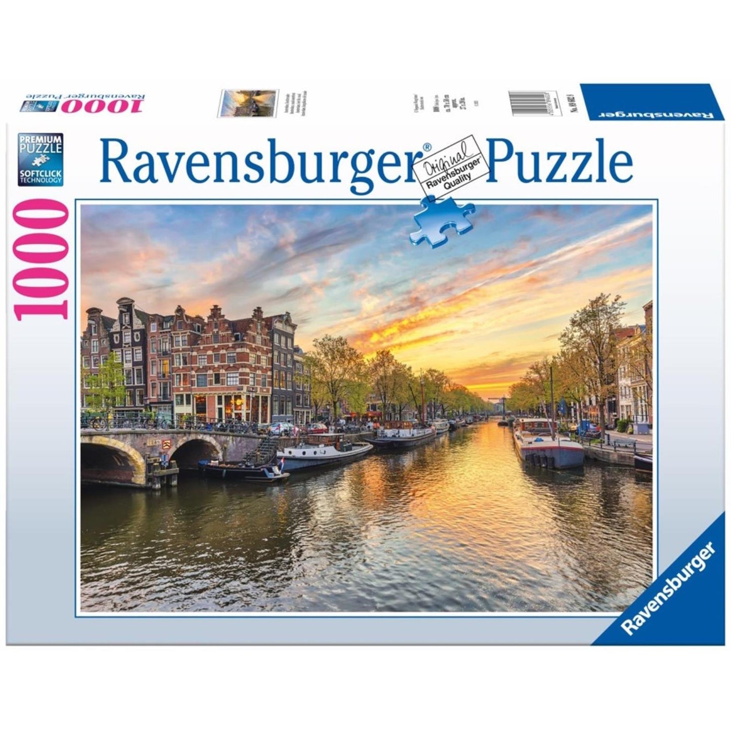 Rompecabezas Ravensburger de la orilla del canal de Amsterdam