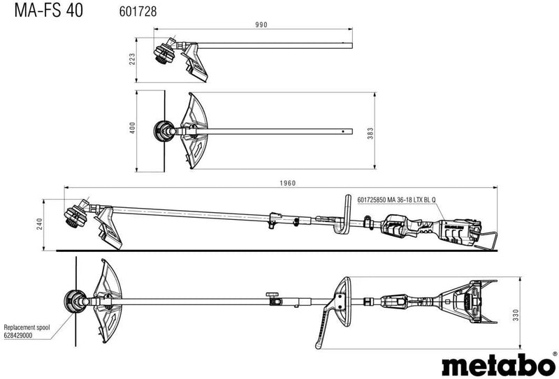 Attaccamento del taglierina metabo Mon-FS 40