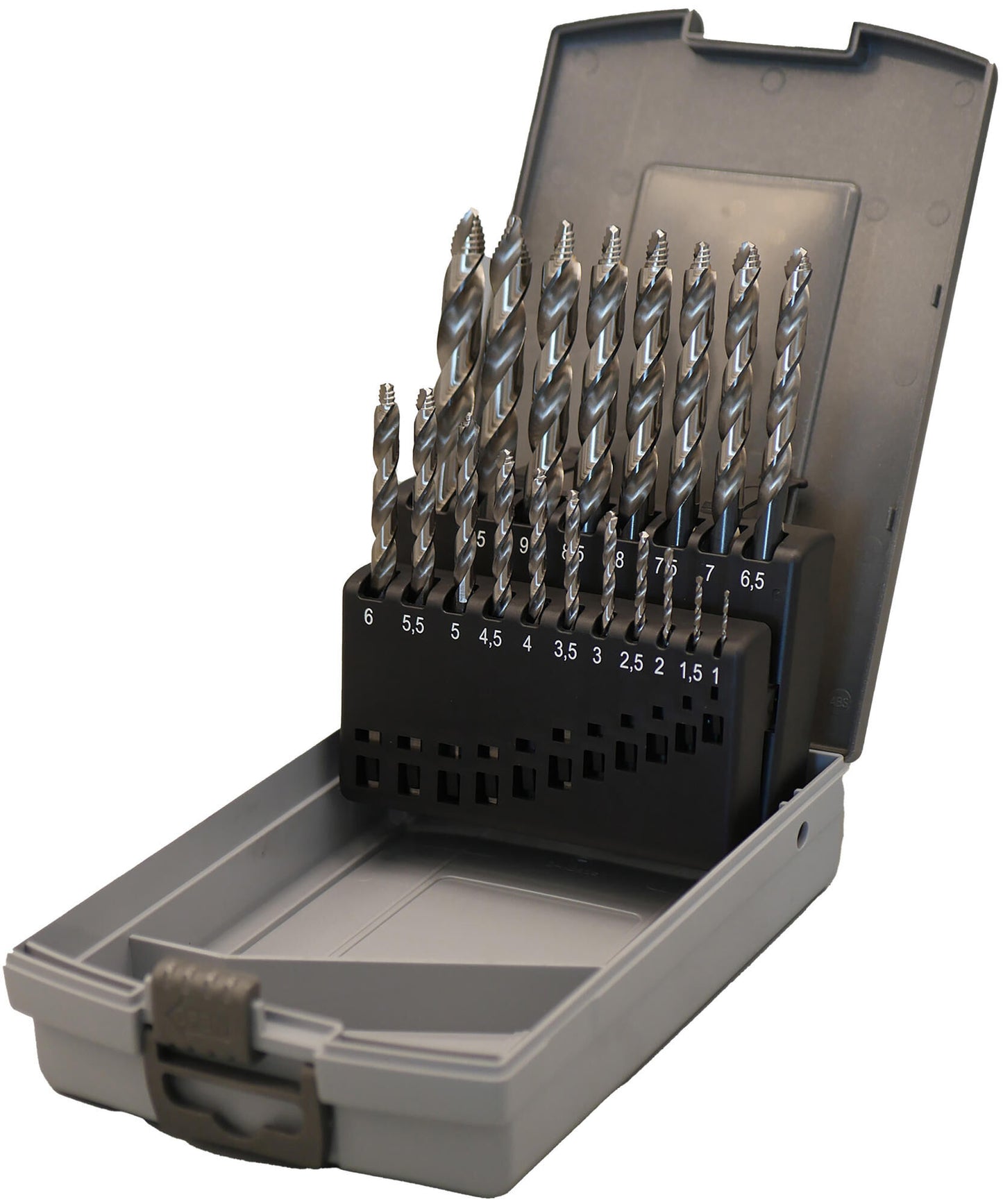Set di perforazione a torsione pro-step, 1,0-10 mm, 19 pezzi.