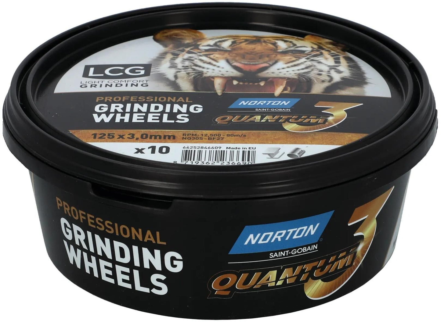 Norton schrobschijf quantum3 grinding discs quamtum3 125 x 3 x 22.24