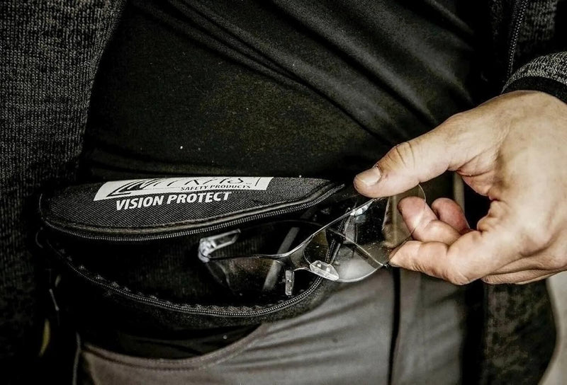 Caso de gafas de seguridad nitras textiles negros