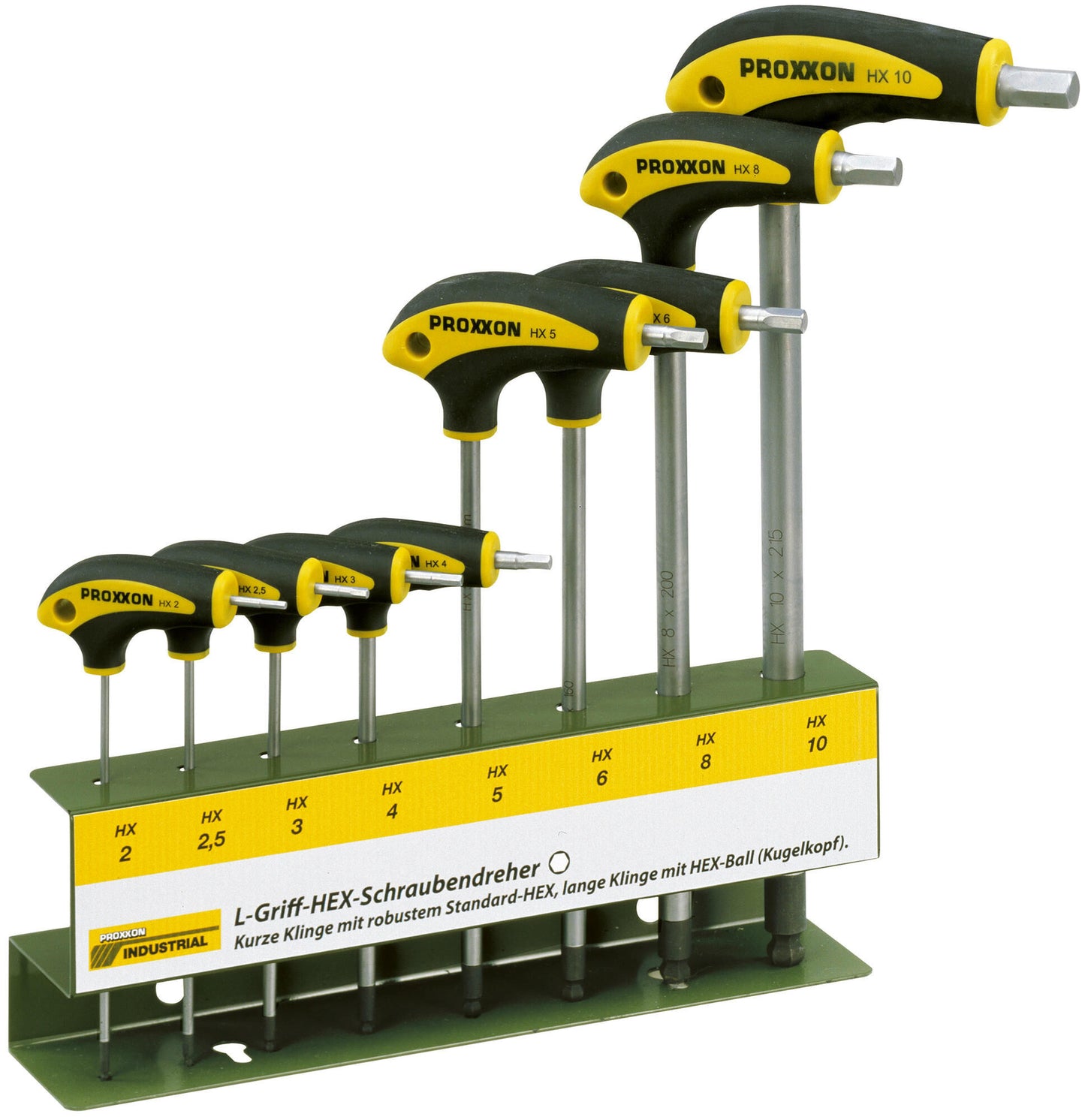 Proxxon l-handle hx screwdriver set with holder