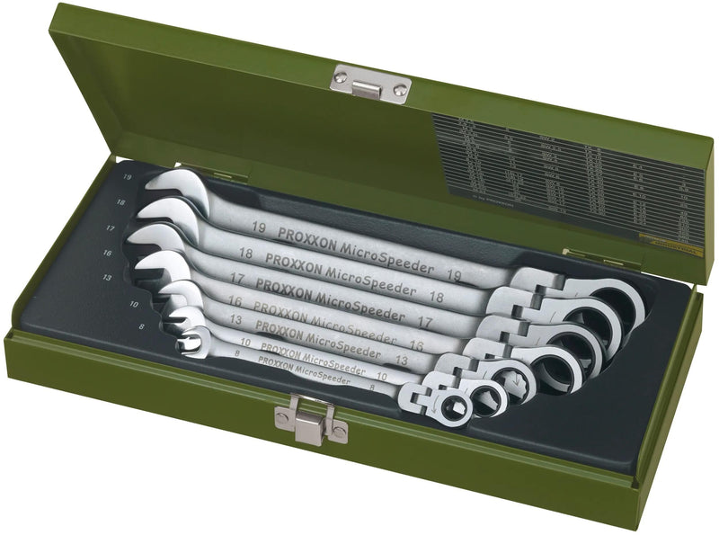 Proxxon ratschenschlüsselsatz microspeeder ratchet wrench set 7-piece
