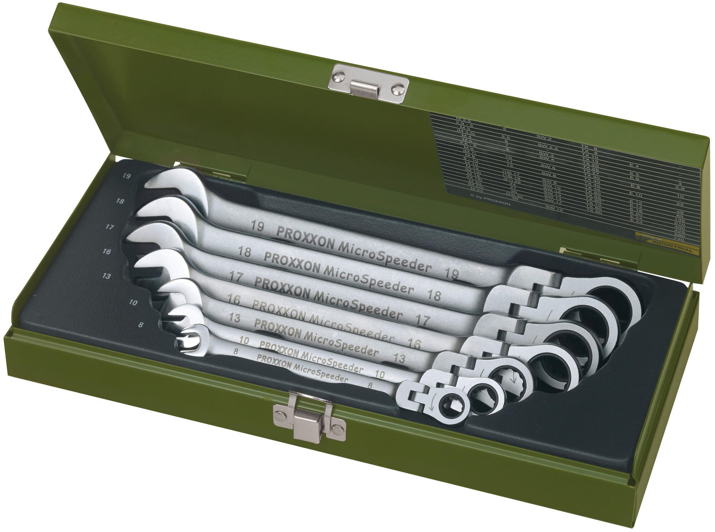 Proxxon ratelsleutelset microspeeder ratchet wrench set 7-piece