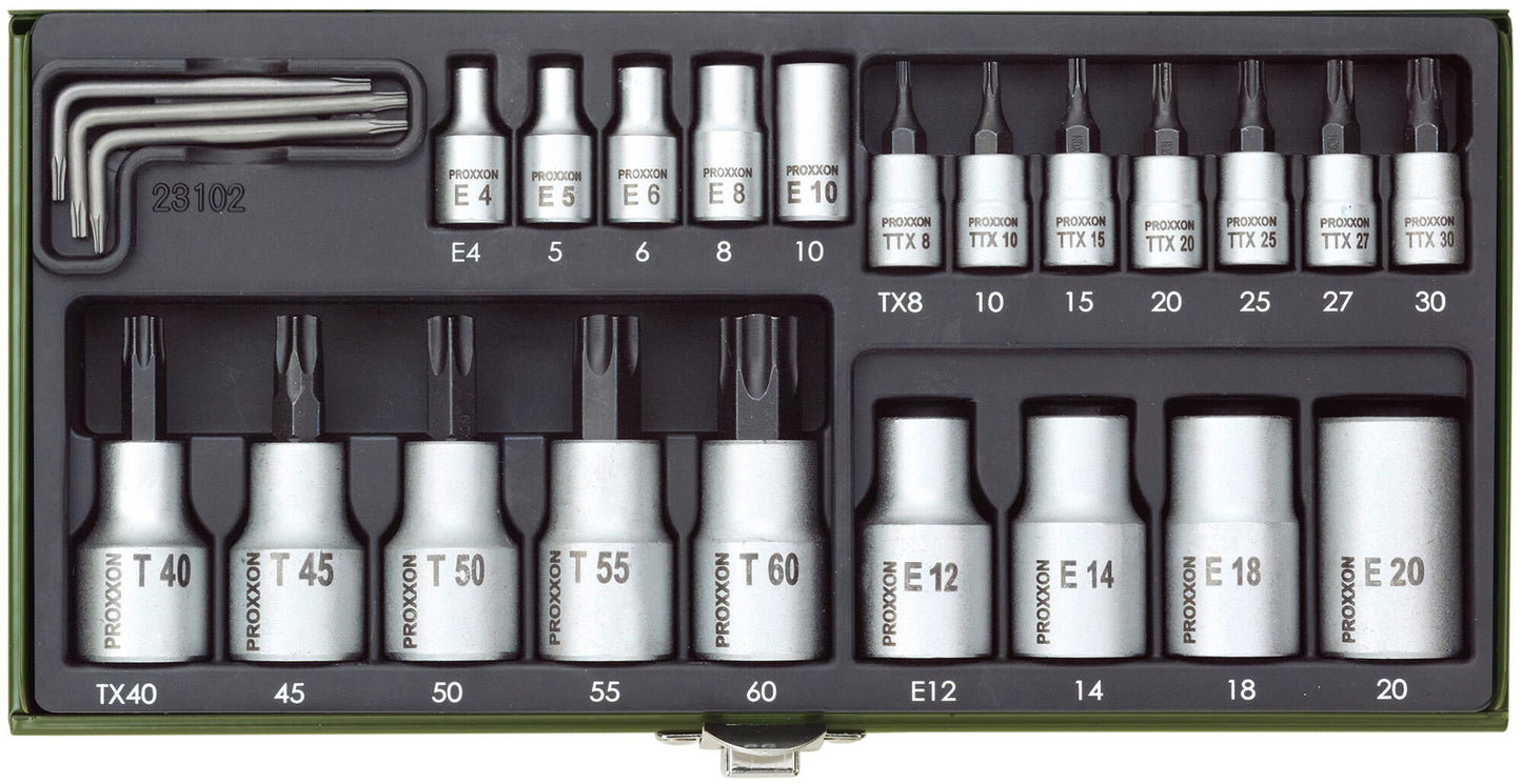 Proxxon steckschlüsselsatz tx socket wrench set 23-piece