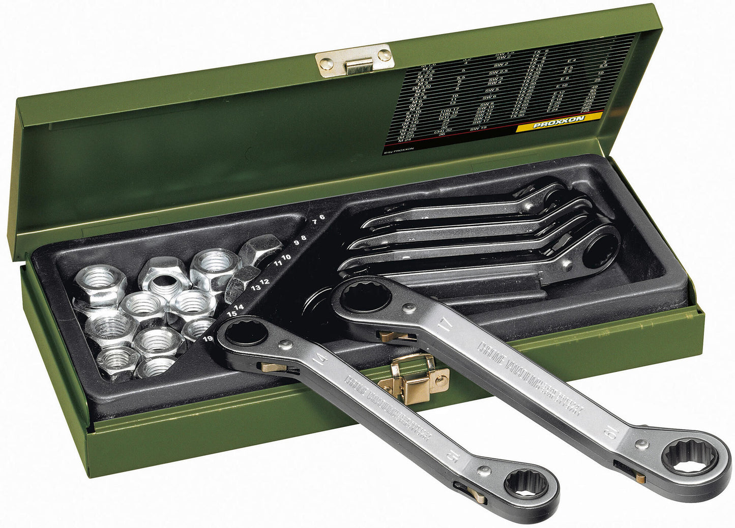 Proxxon ratelsleutelset speeder do-ring ratchet set ,reversible,6-piec