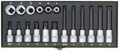 Proxxon steckschlüsselsatz multi-tooth screw set xzn 18-piece