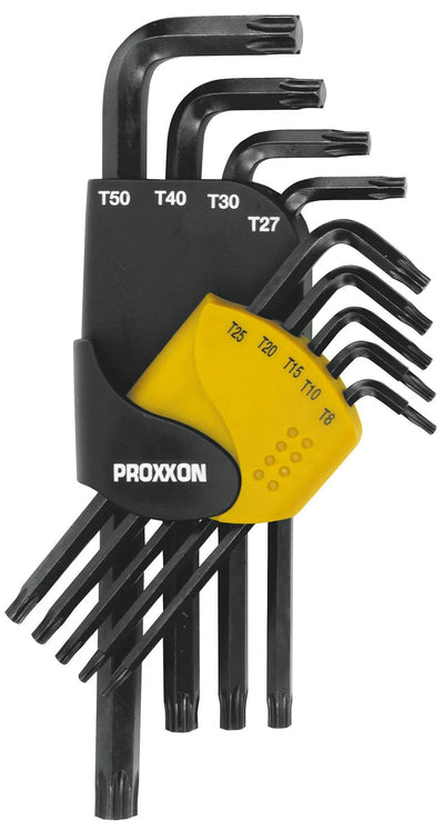 Proxxon winkelstiftschlüsselsatz angle wrench set torx 9-piece