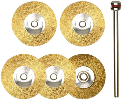 Set di pennelli rotondi in ottone proxxon d = 22mm 5 pezzi.