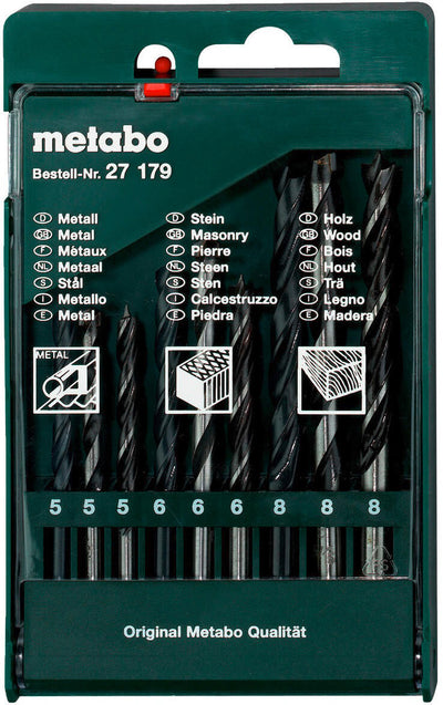 Cassetta di assortimento di perforazione Metabo 9 parti