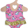 Bambole swimsuit eenhoorn, 28-35 cm