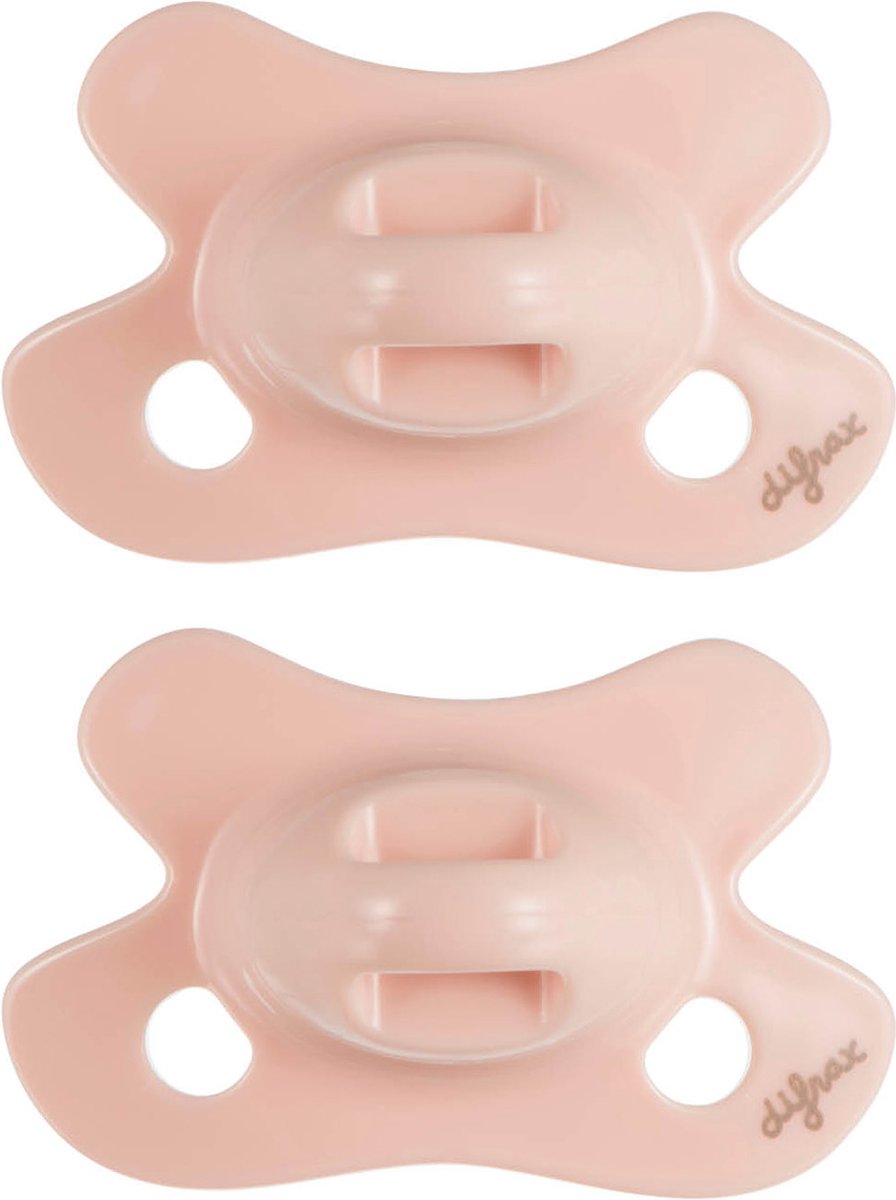 Difrax fopspeen natural - newborn - roze lichtroze - 2 stuks