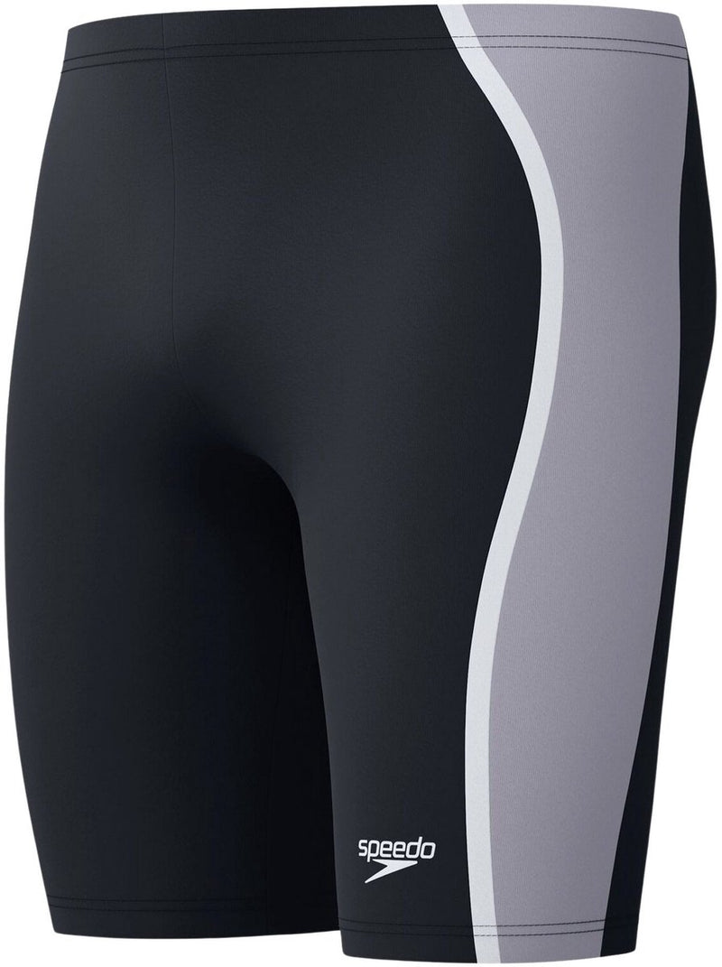 Costume da bagno sportivo da uomo Speedo Solid Splice Jammer - nero grigio