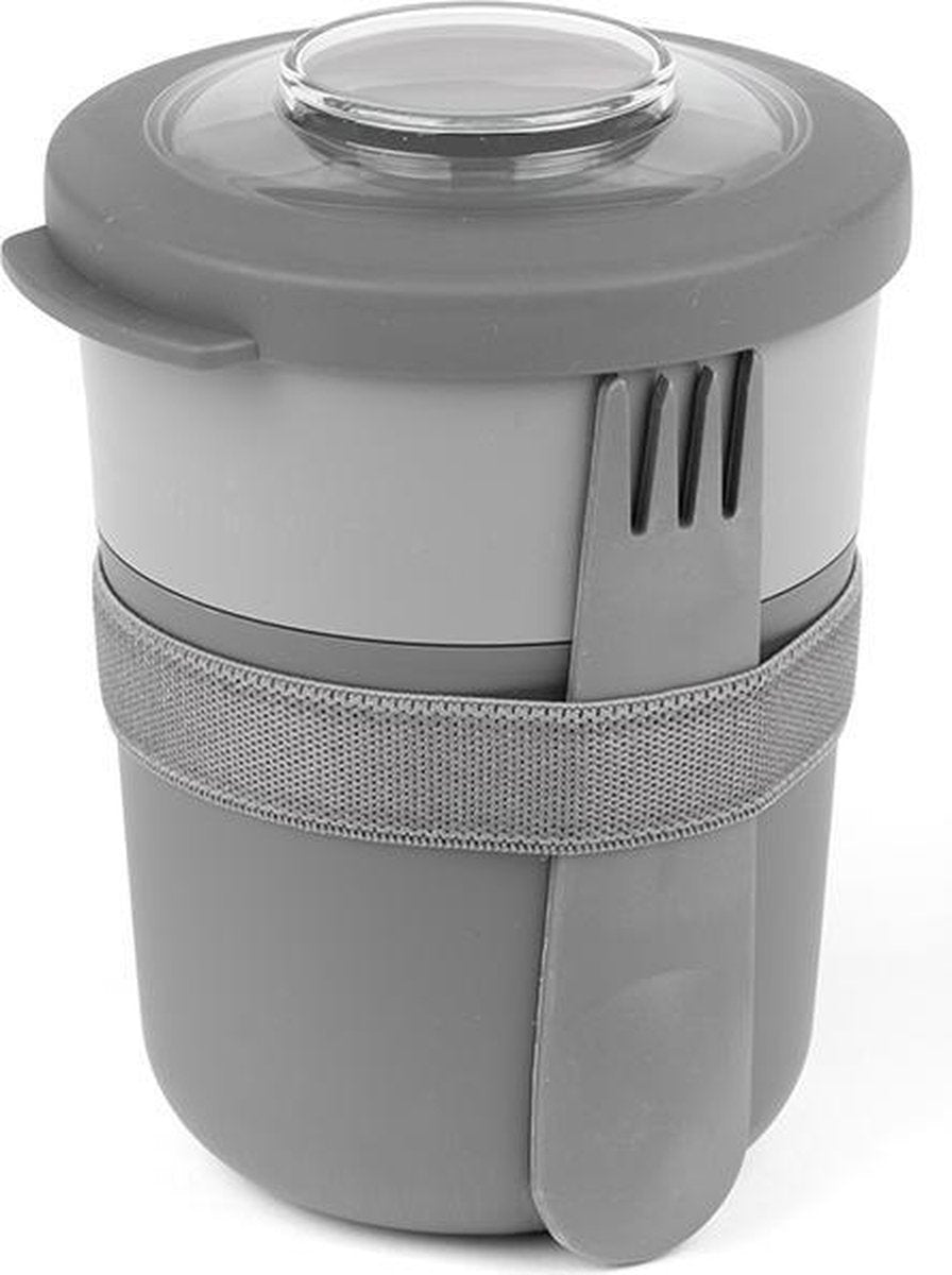 Divertirse divertido para ir a desayunar taza gris