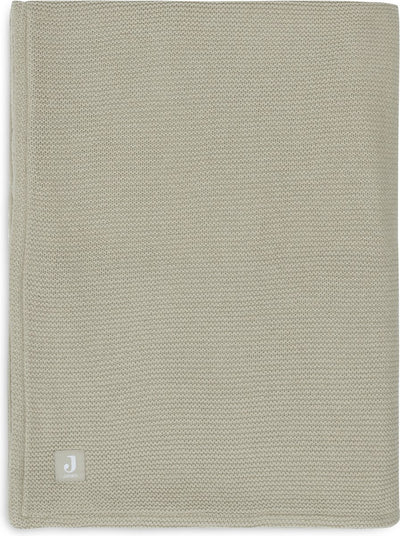 Jollein - coperta per lettino 100x150 cm maglia basic - coperta per bebè - pile verde oliva