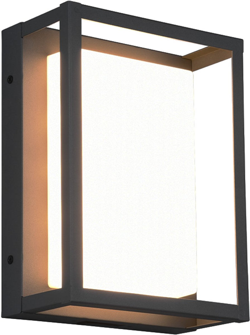 Trio witham - wandlamp - antraciet - incl. 1x smd 10,5w - lichtkleur instelbaar - buitenverlichting - ip54