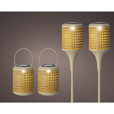 Lampada solare Lumineo LED ø10,5-h80cm 4 pezzi