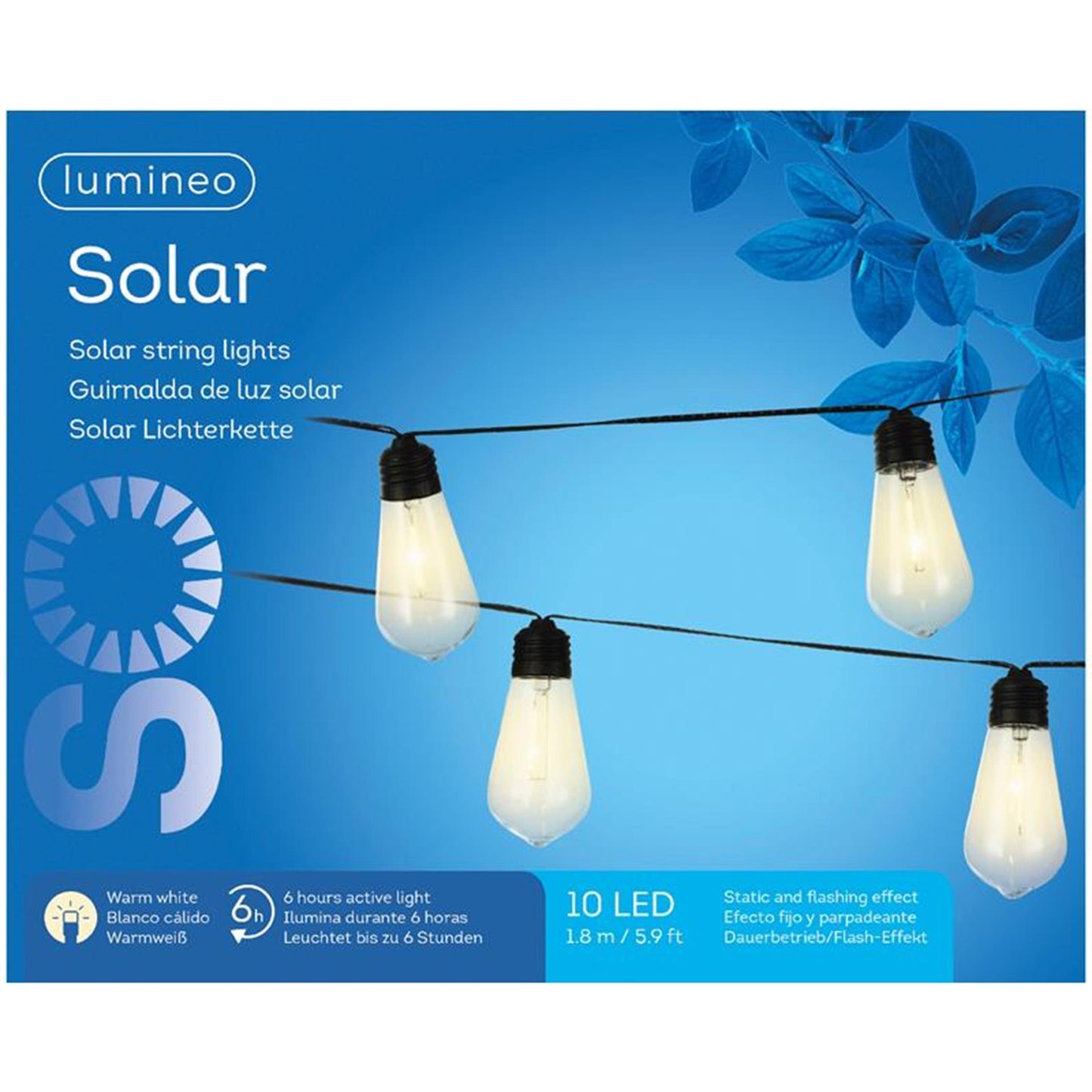 Catena luminosa Lumineo LED solare l180cm