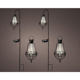 Set lanterne solari Lumineo LED in metallo da 4 pezzi - afbeelding 1