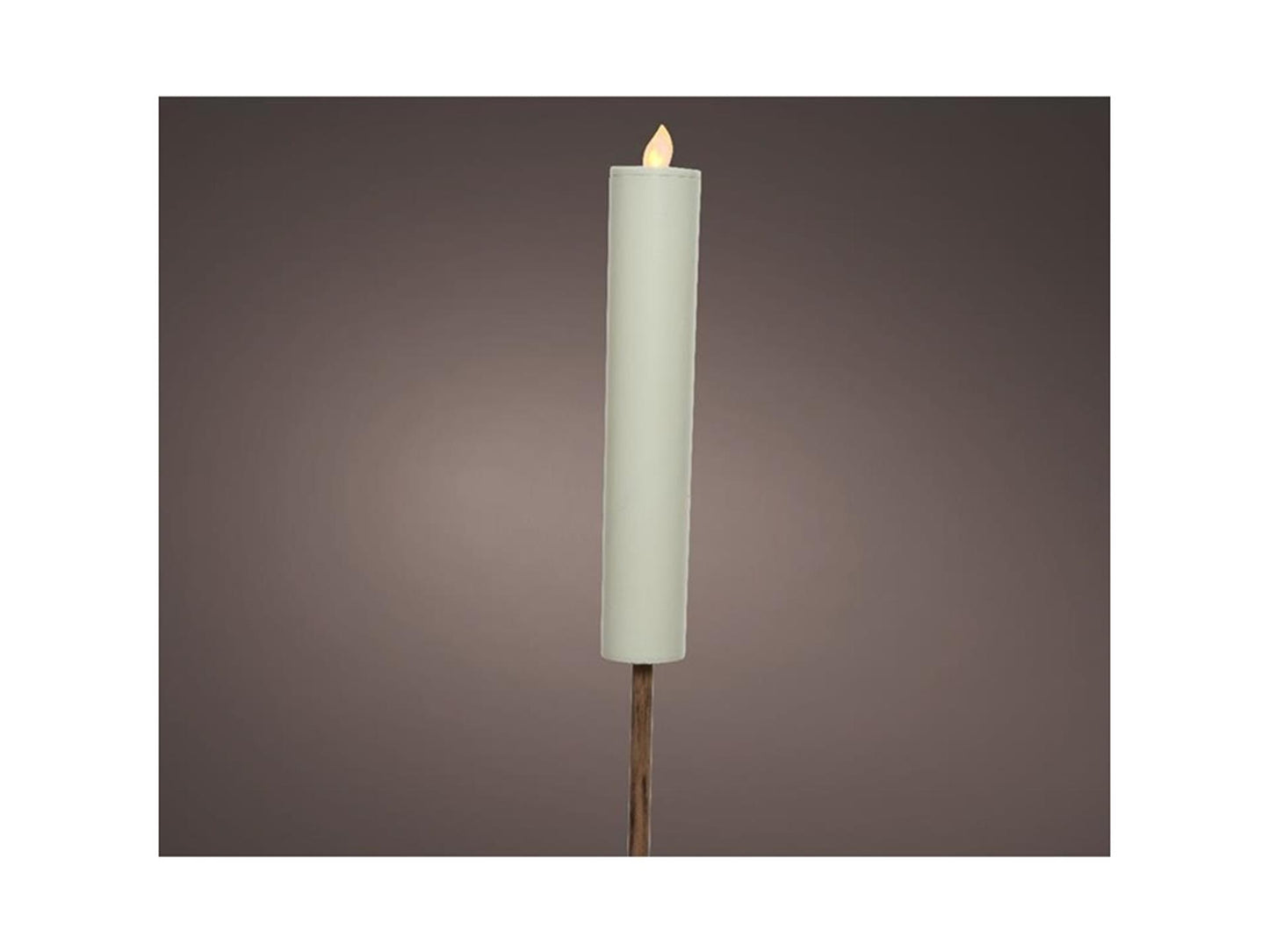Torcia a candela solare Lumineo LED ø4-h90cm bianca