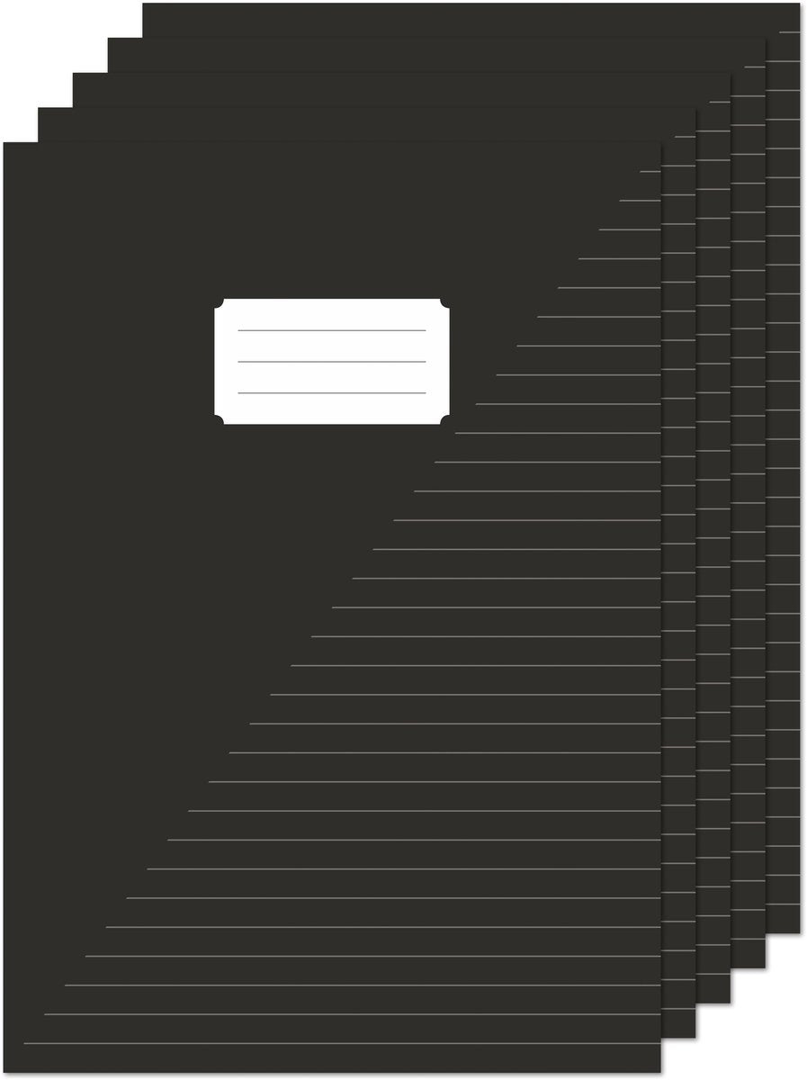 Kangaro schriften a4 - met lijn - zwart - 5 stuks