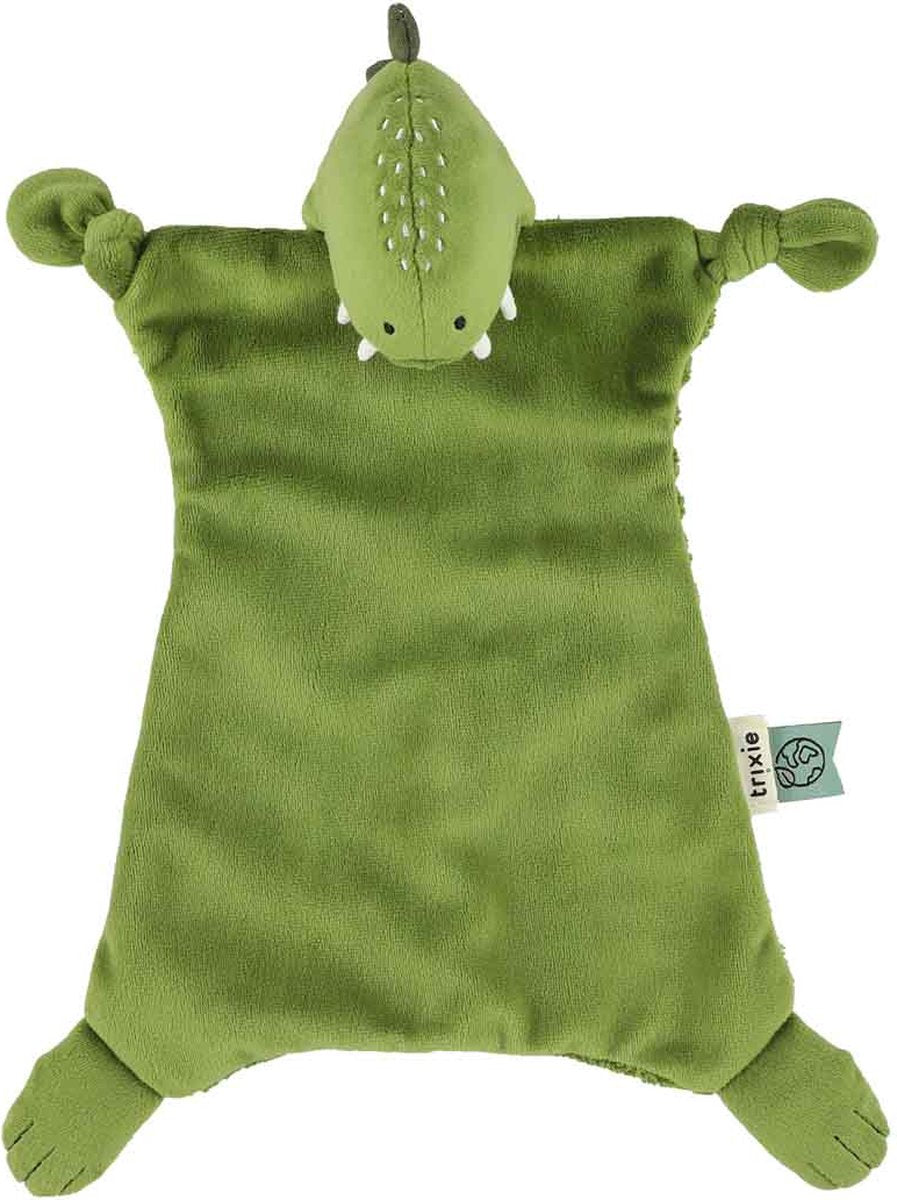 Panno per coccole Trixie Mr. Dino - velluto a coste - con passante per ciuccio - ideale come regalo di nascita