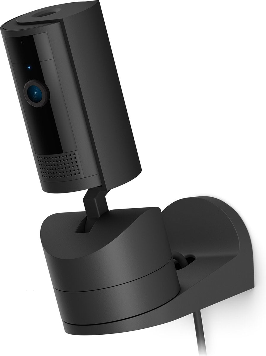 Telecamera da interno ad anello pan-tilt - nera - ruotabile e inclinabile