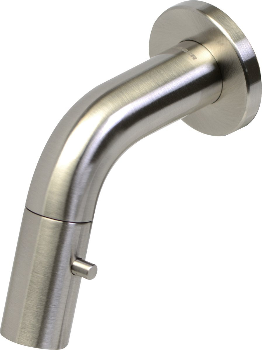 Plieger lupo 2.0 toiletkraan – inbouw fonteinkraan – wandmodel – uitloop 10.5 cm – 10 jaar garantie – geborsteld chroom