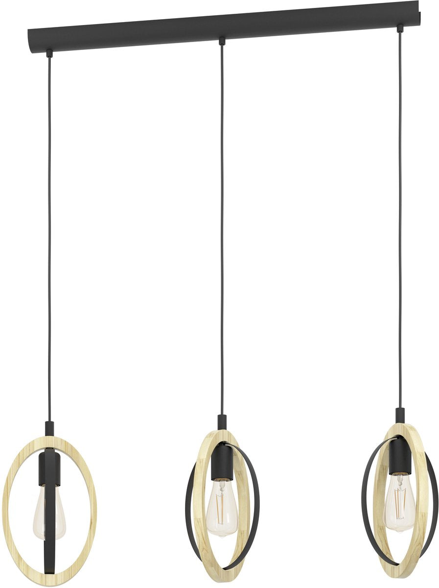 Eglo basildon hanglamp - e27 - 78 cm - zwart bruin