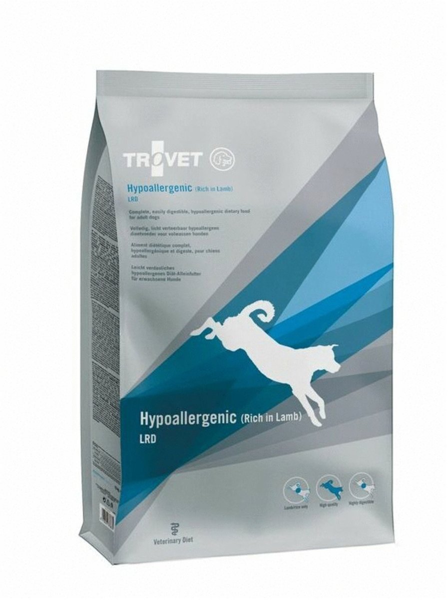 0 0 trovet lrd hypoallergenic dog - hondendieetvoer - lam 3 kg