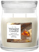 Yankee Candle - candela media profumata in legno di sandalo ambrato - 50 ore di combustione - 2 stoppini