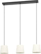 Eglo febres hanglamp - e27 - 88 cm - zwart wit - teddy stof