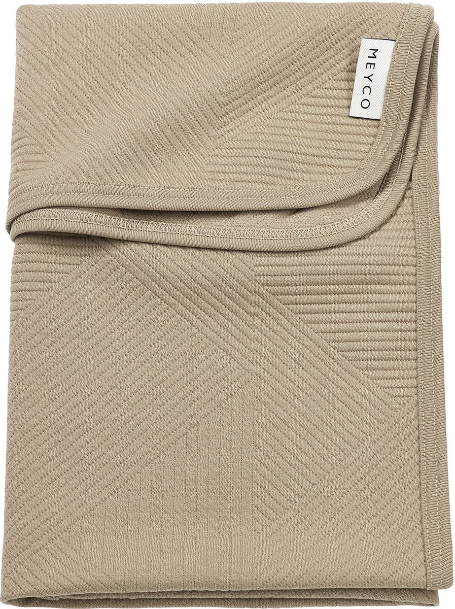 Coperta per culla Meyco jacquard per bambini - tortora - 100x150 cm - 0,5 tog
