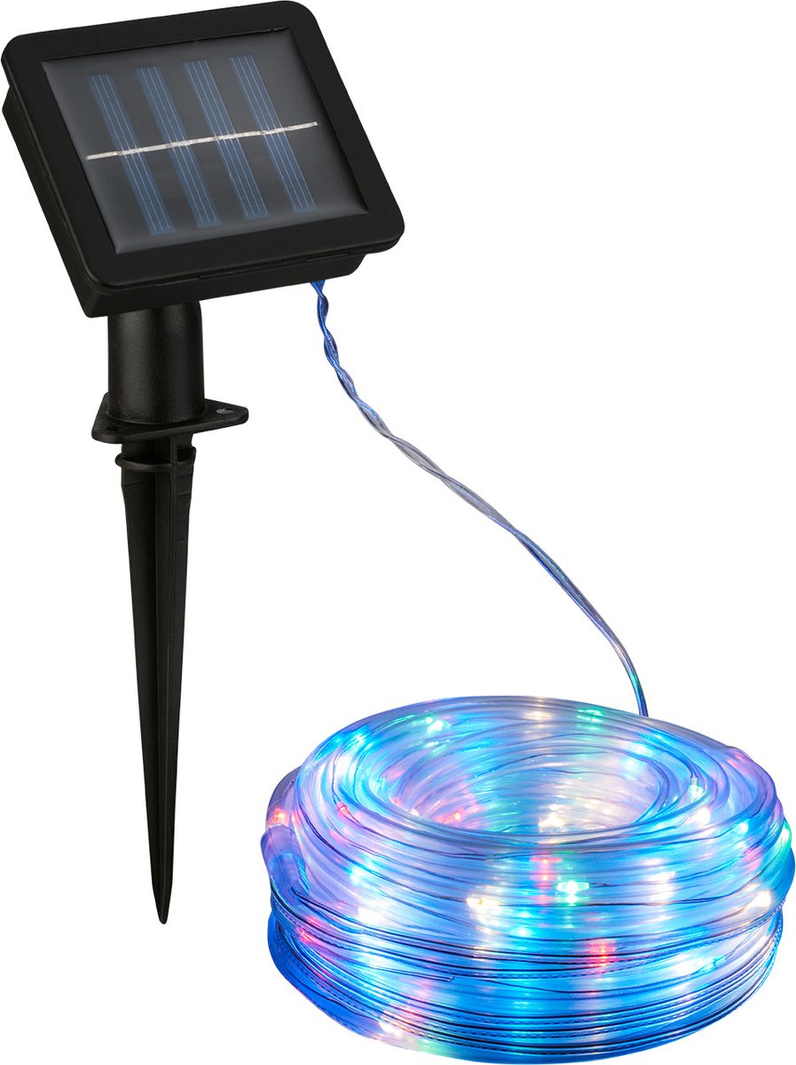Briloner - serpente - nastro LED solare multicolore, 100x LED RGB, ip44, esterno, 10m